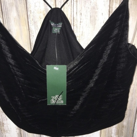NWT Wild Fable Velvet Black Crop - Picture 5 of 5